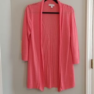 Kim Rogers Coral Sweater 3/4 length Sleeves